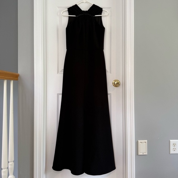 Shoshanna Midnight Genesis Beaded Sleeveless Maxi Dress Size 2 Black - Picture 3 of 10